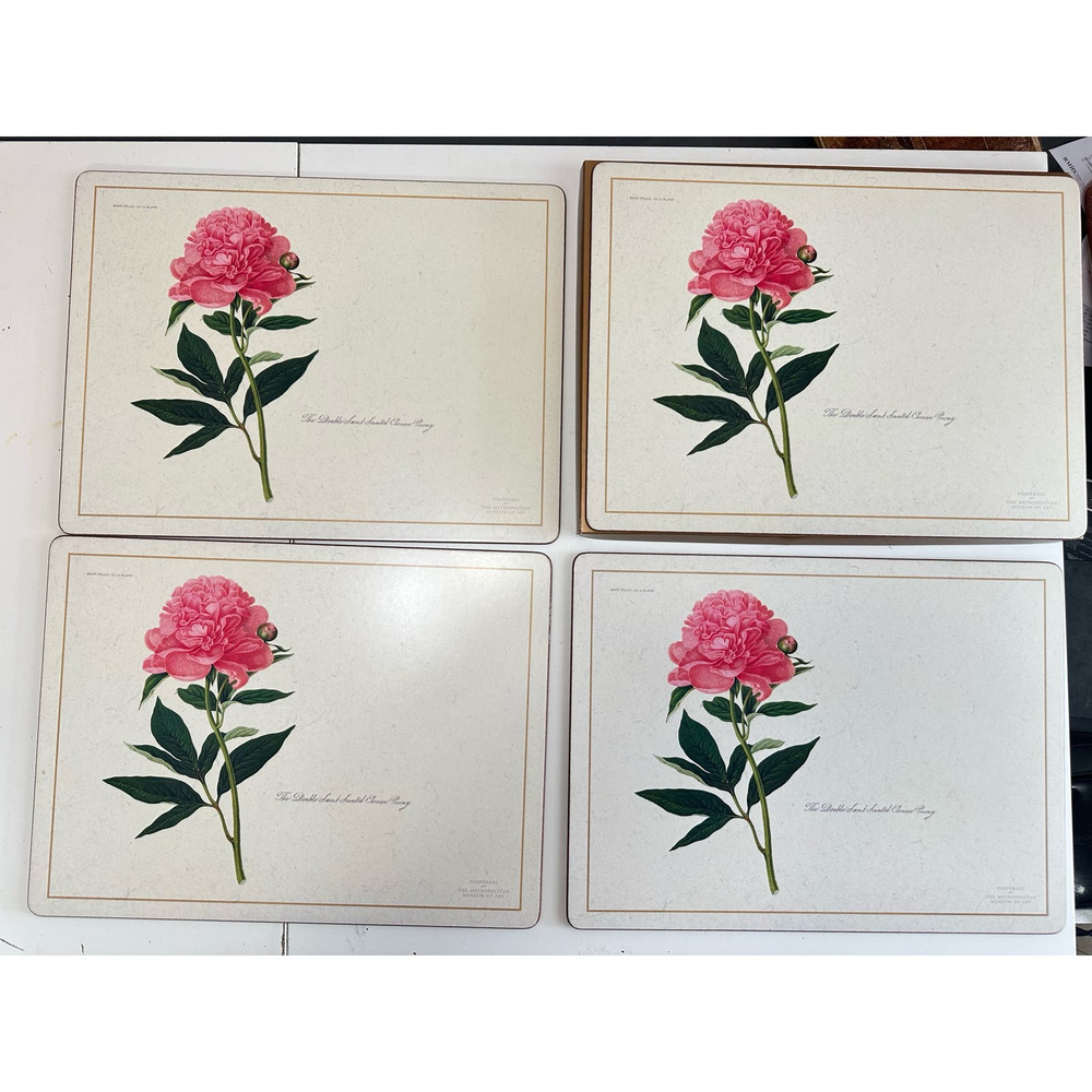 The Metropolitan Museum of Art Pimpernel 4 Placemats Chinese Peony cork backed - Picture 8 of 13